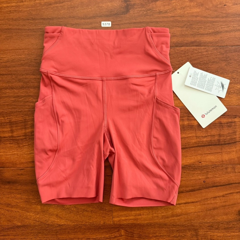 Lululemon Fast and Free HR Short 6" *Pockets Desert Red DTRE Size 2 NWT $74